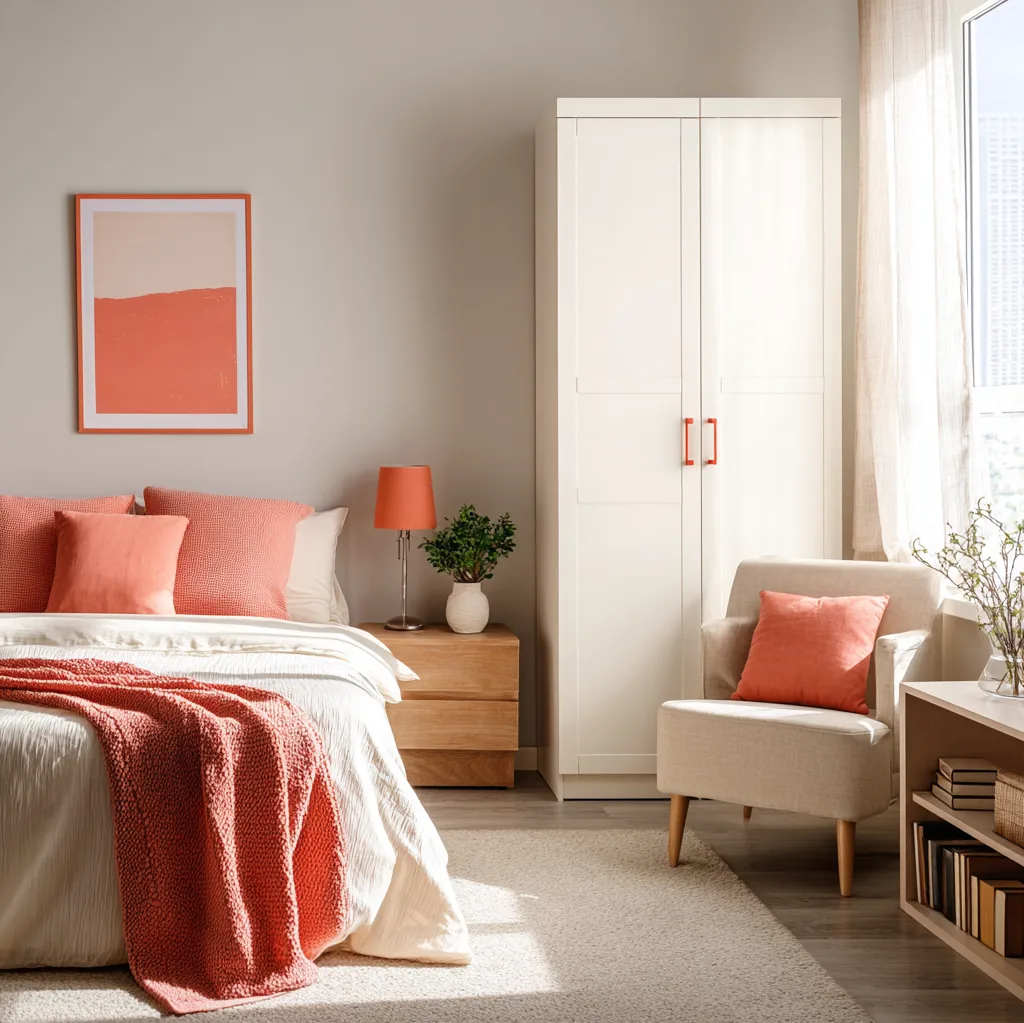 schlafzimmer koralle