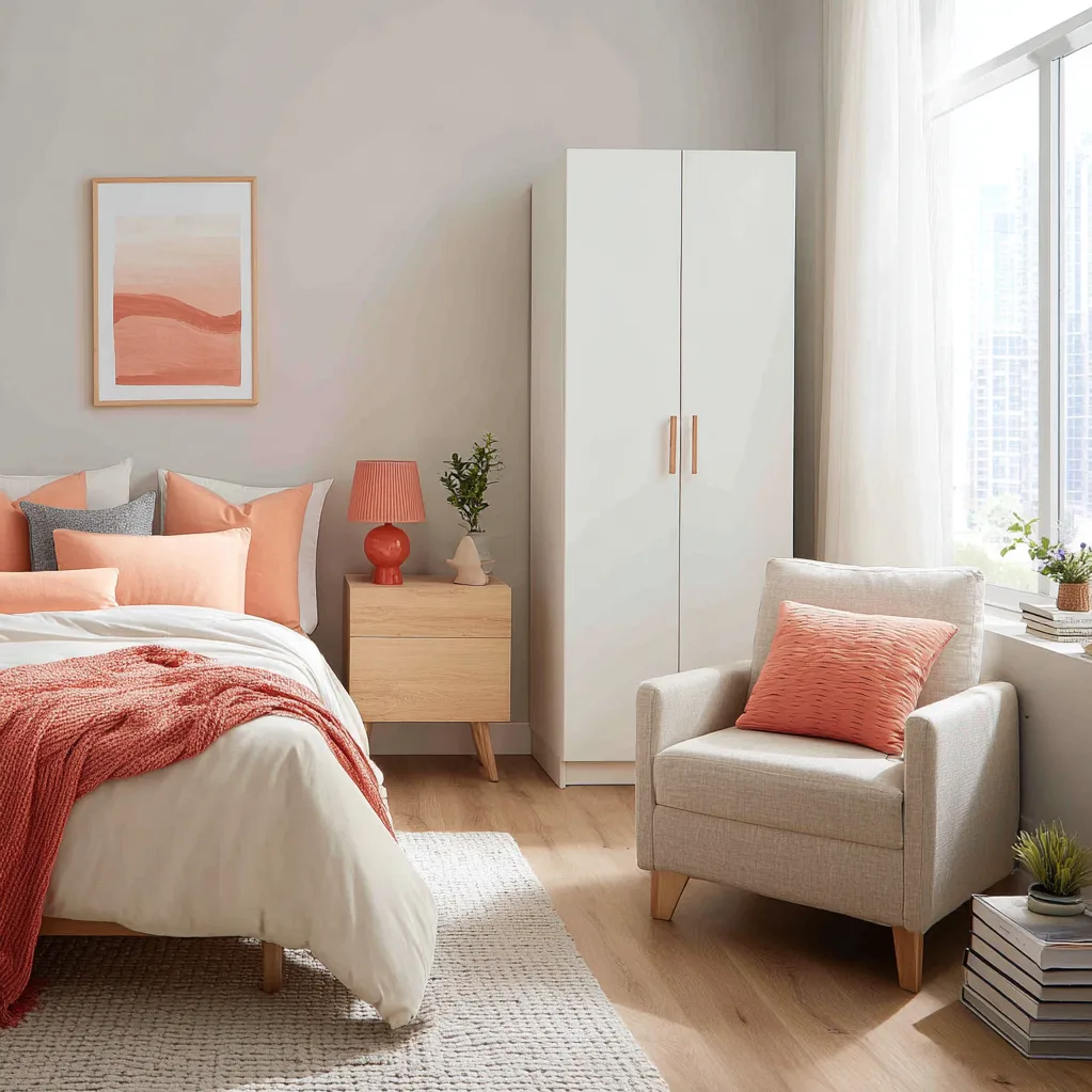 schlafzimmer koralle