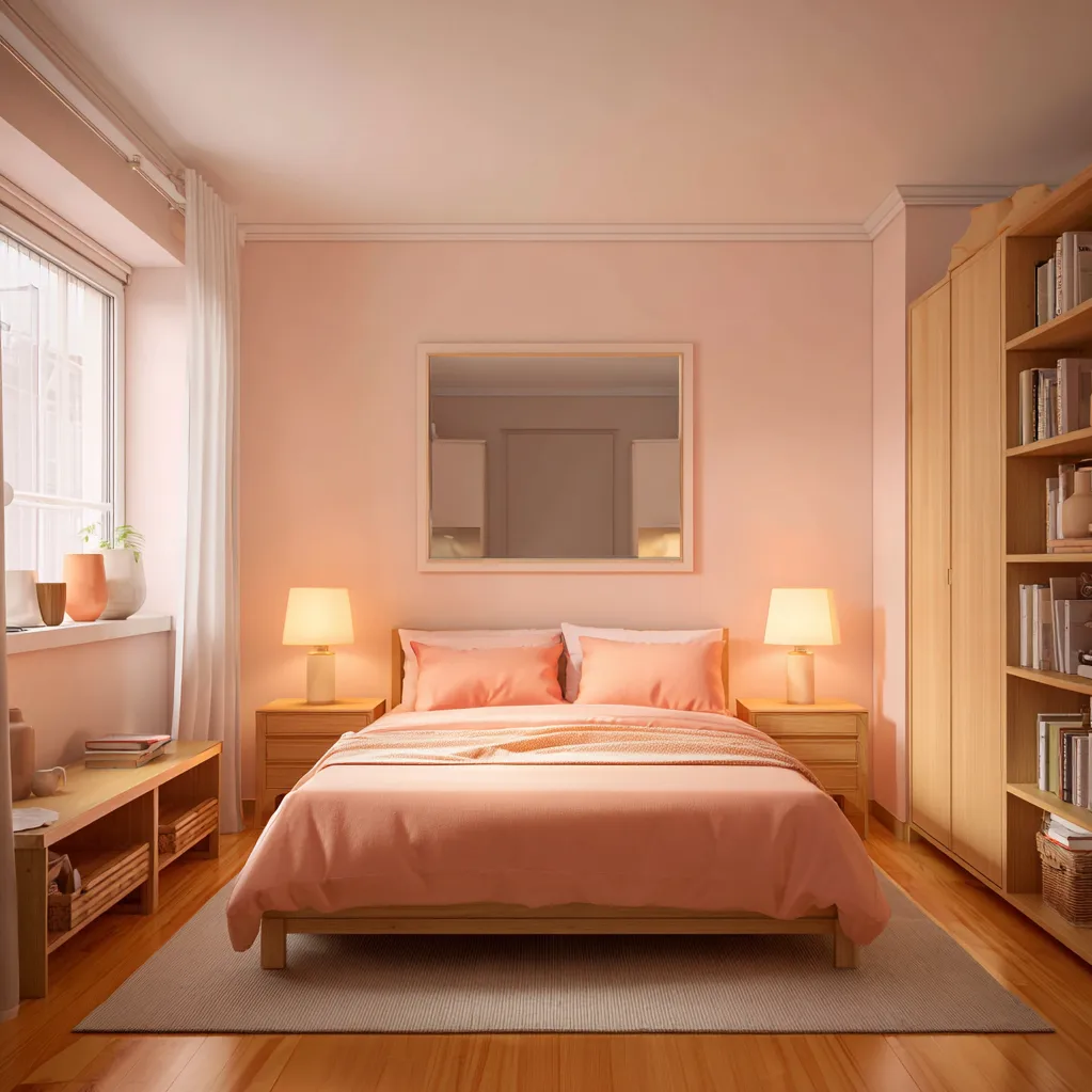 schlafzimmer lachsrosa