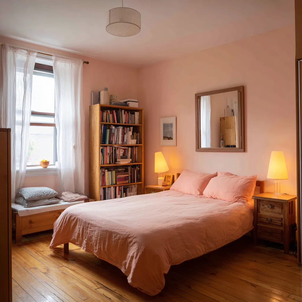 schlafzimmer lachsrosa