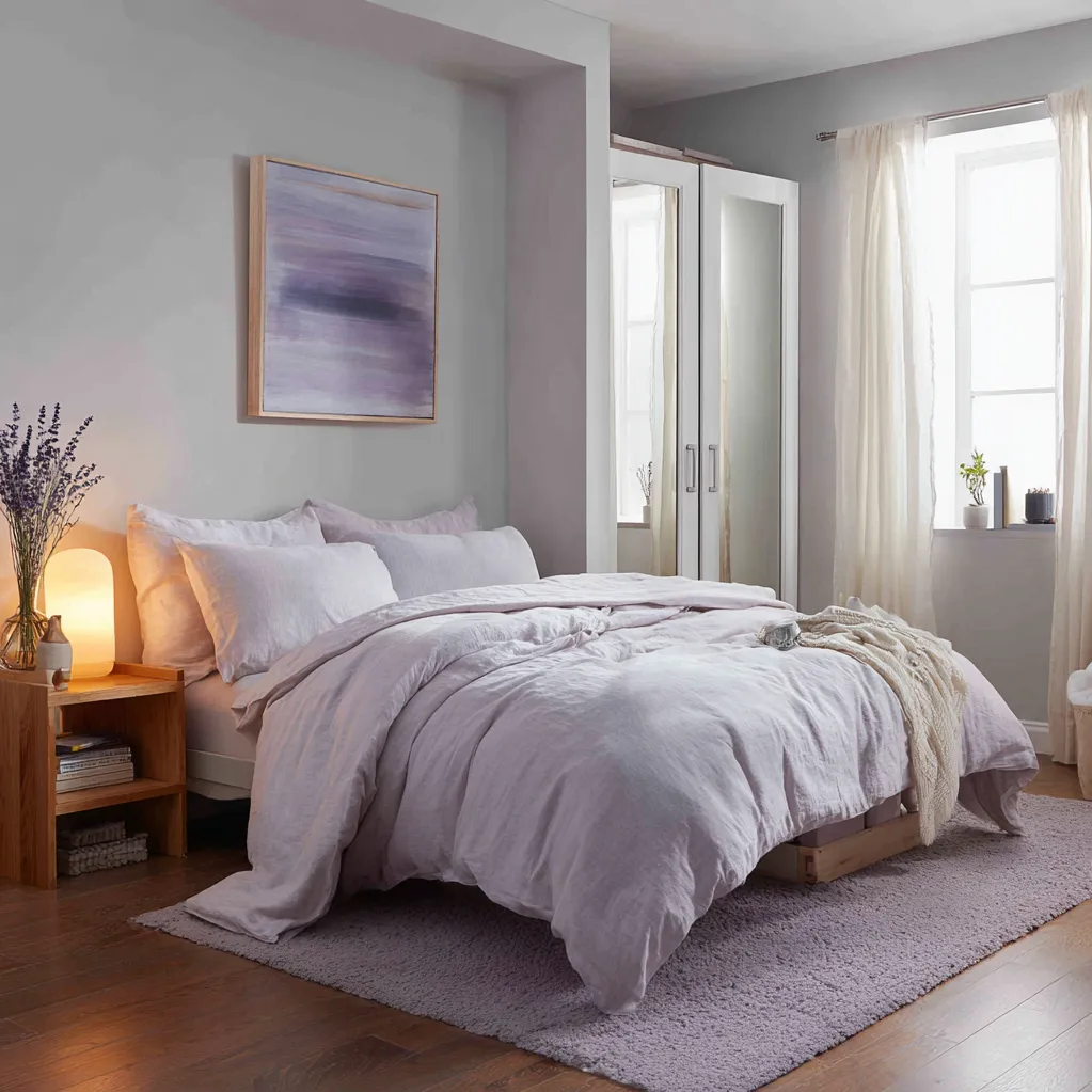 schlafzimmer lavendel