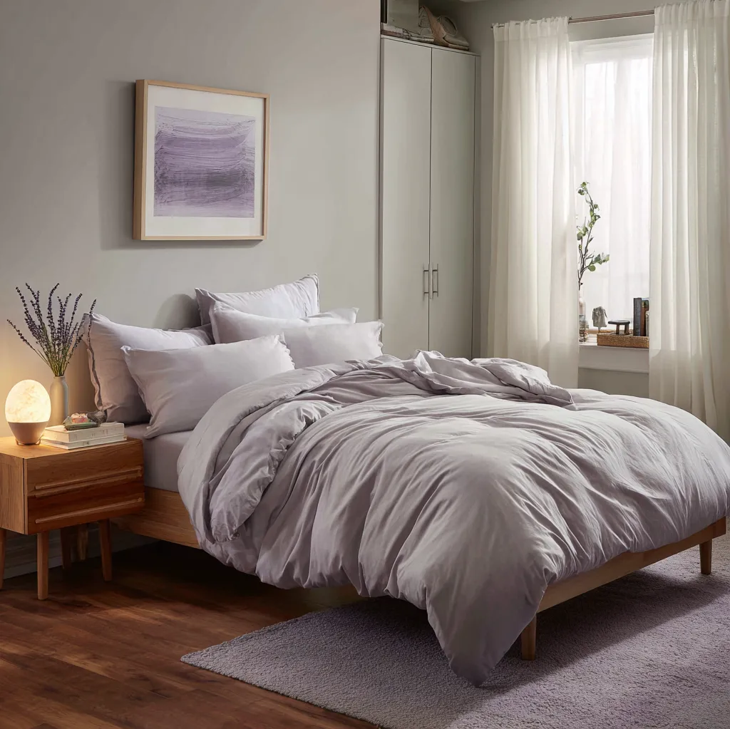 schlafzimmer lavendel