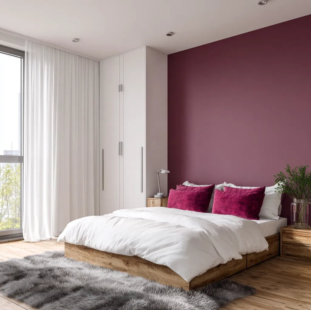schlafzimmer magenta