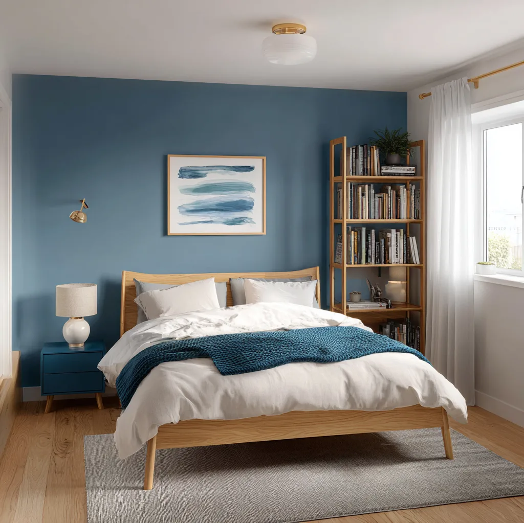 schlafzimmer marineblau