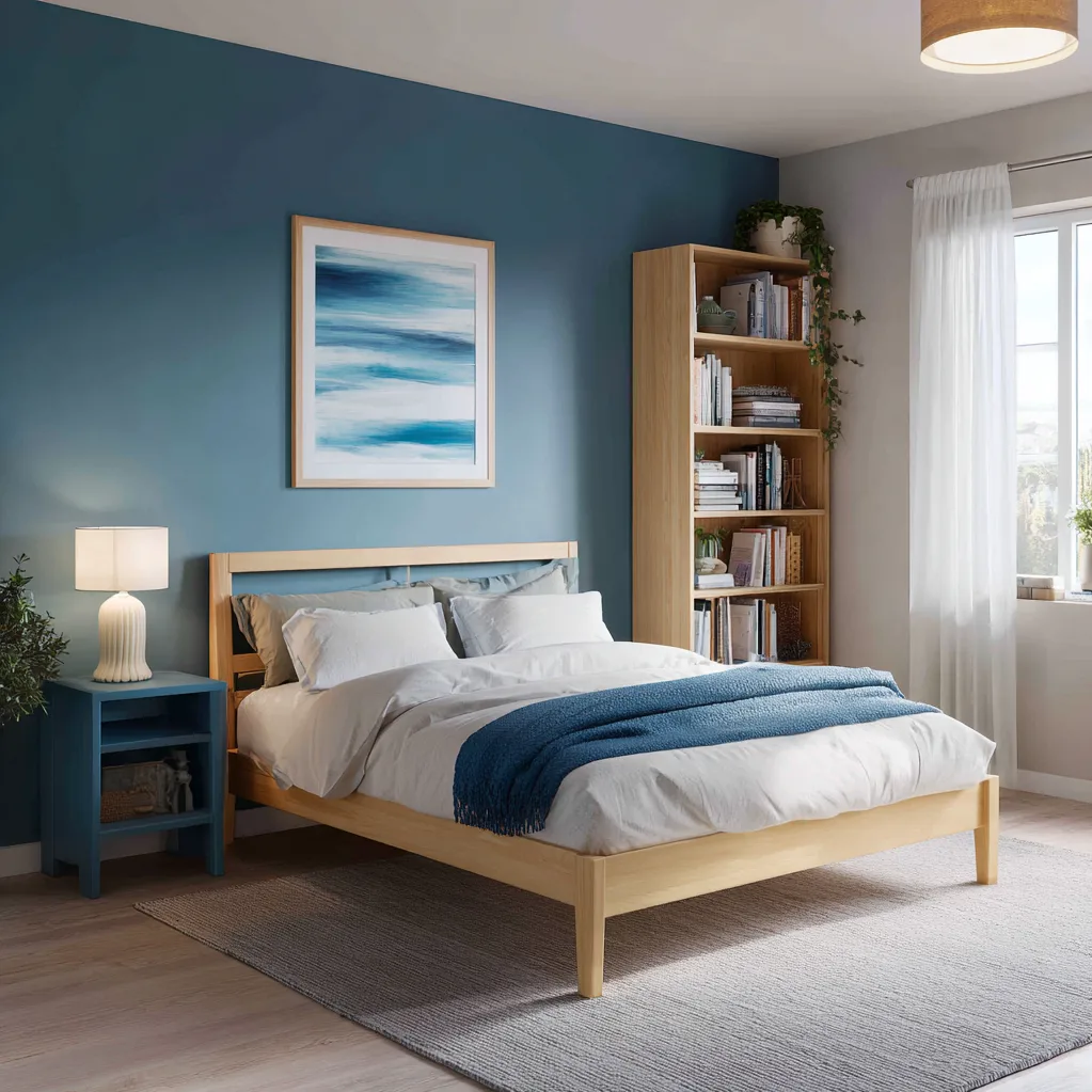 schlafzimmer marineblau