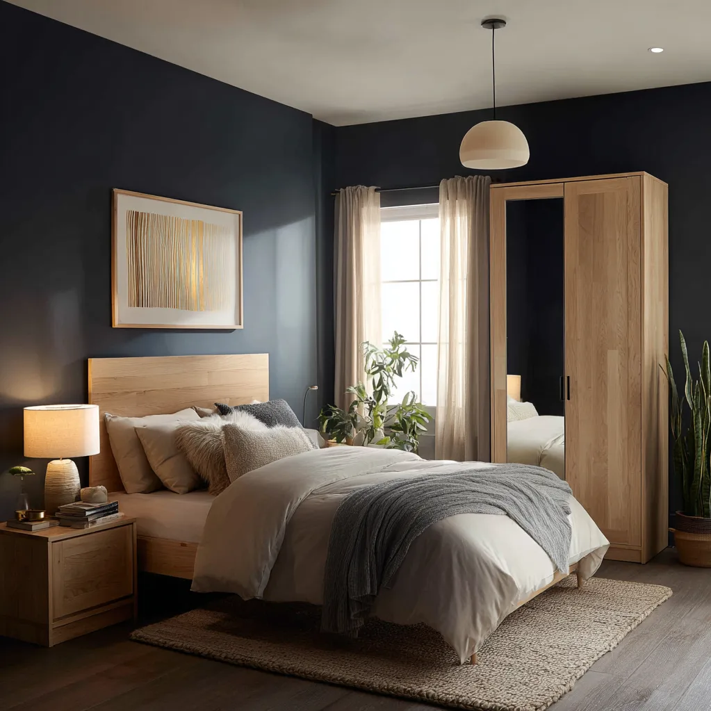 schlafzimmer mitternachtsblau