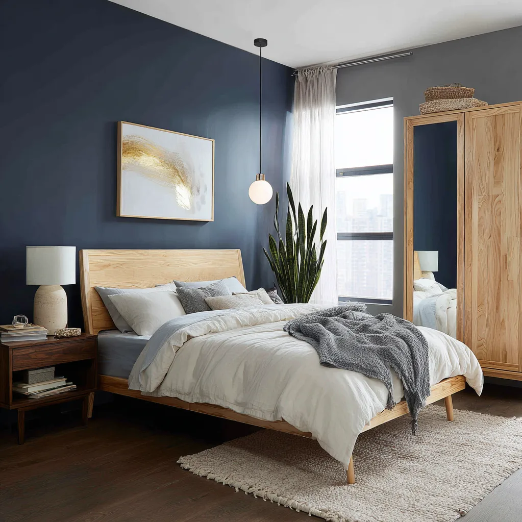 schlafzimmer mitternachtsblau