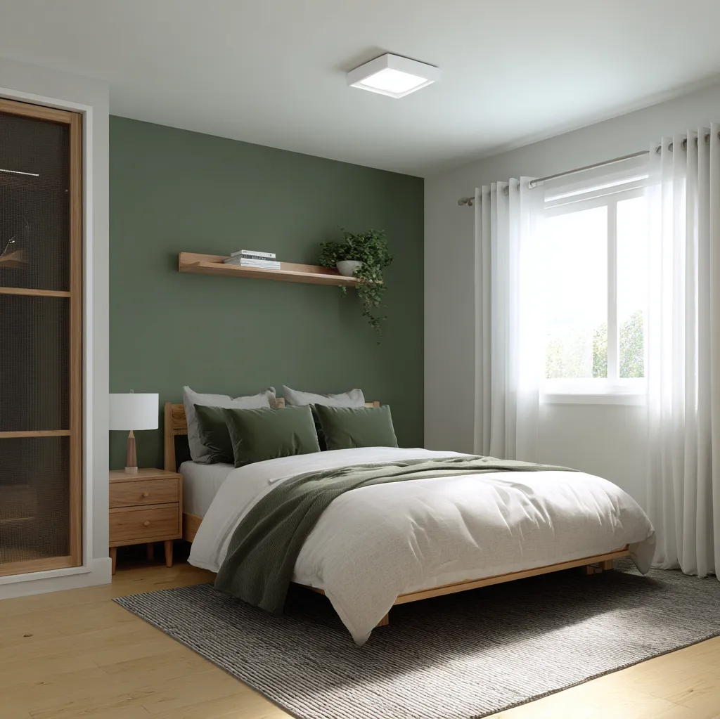 schlafzimmer neongrün