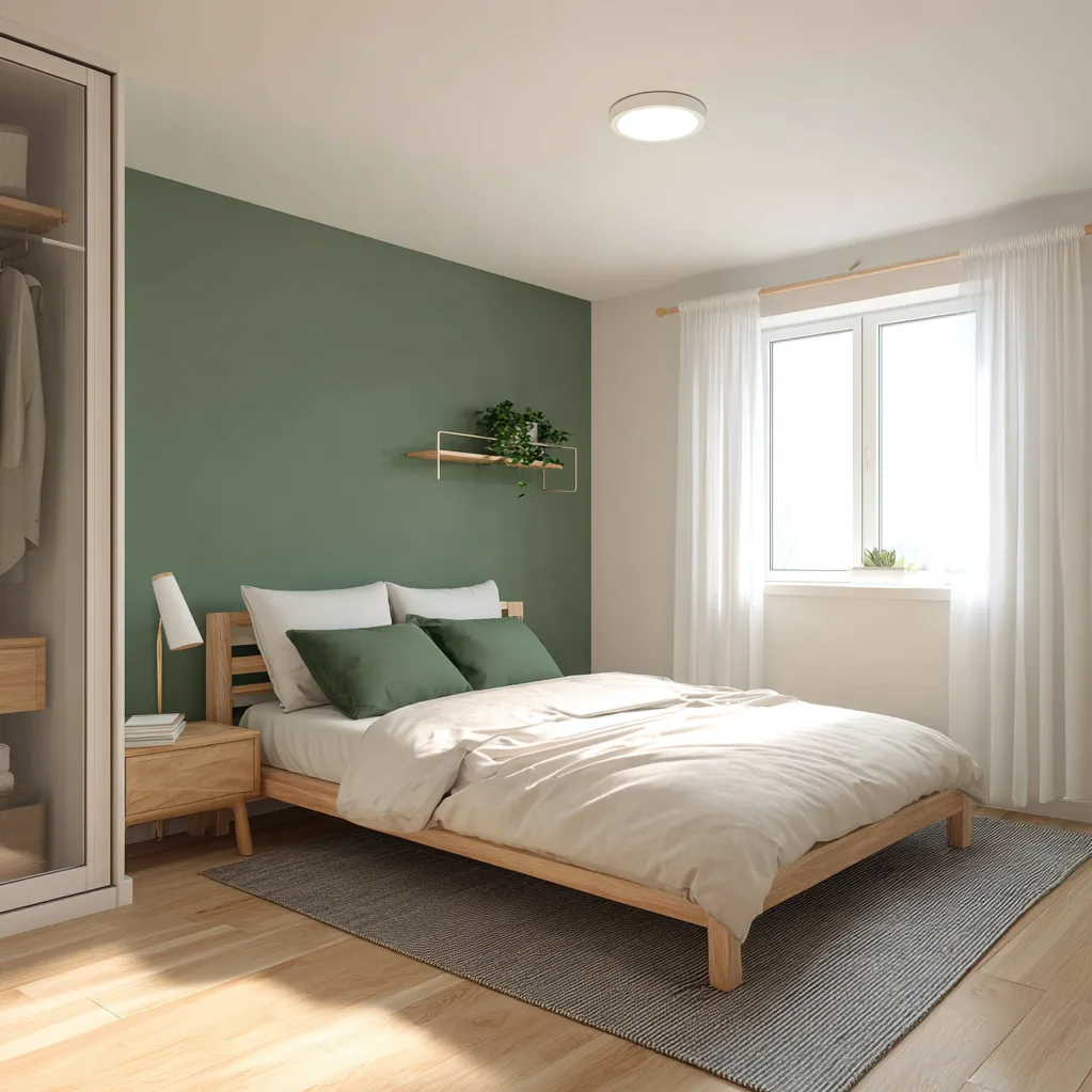 schlafzimmer neongrün