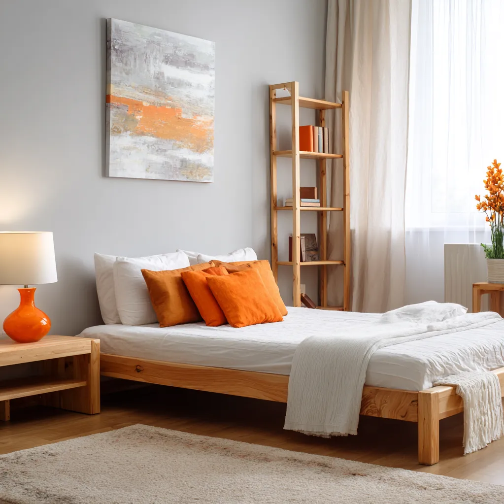 schlafzimmer orange