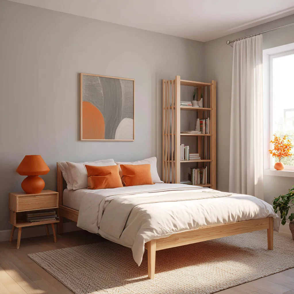 schlafzimmer orange