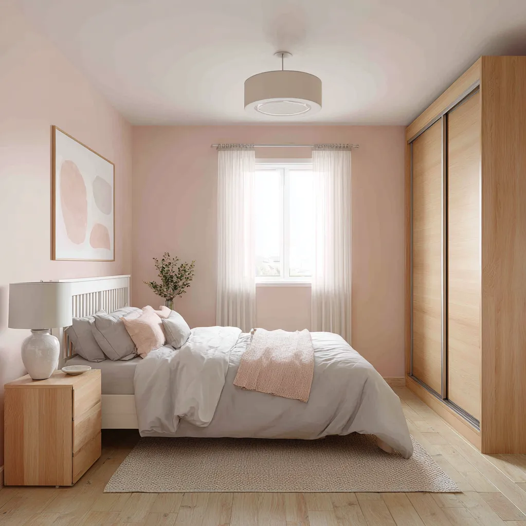 schlafzimmer pastellrosa