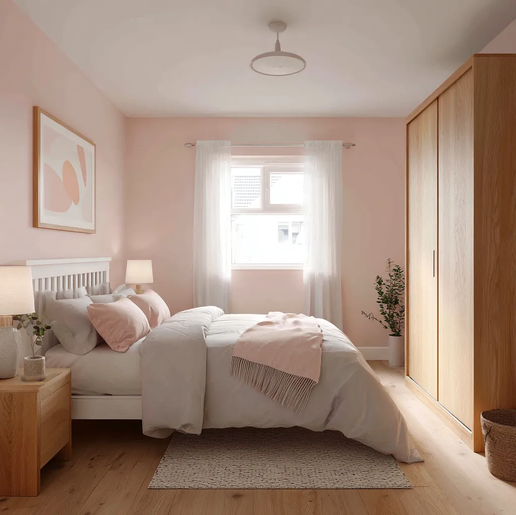 schlafzimmer pastellrosa