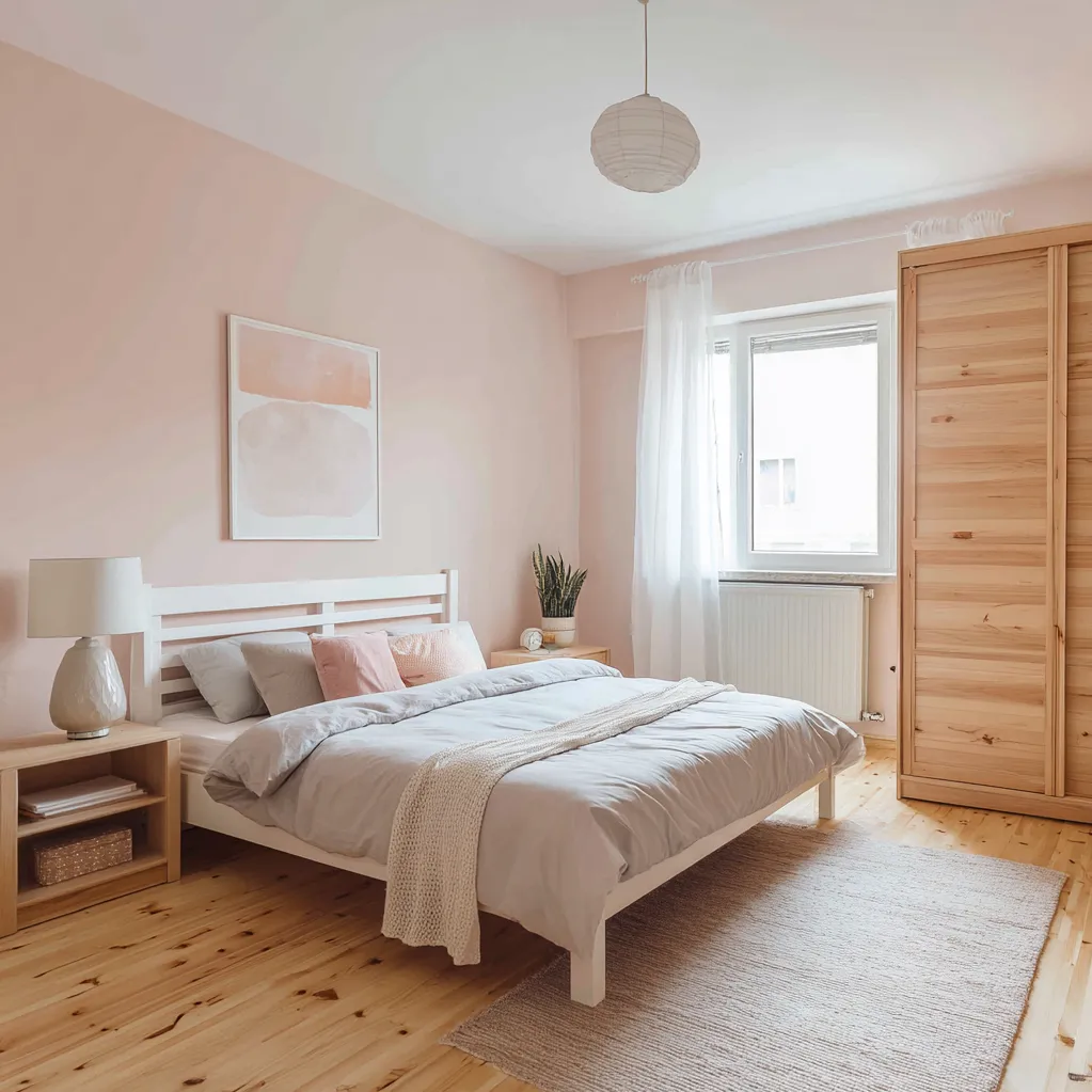 schlafzimmer pastellrosa
