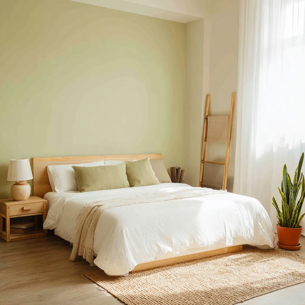 schlafzimmer pistazie