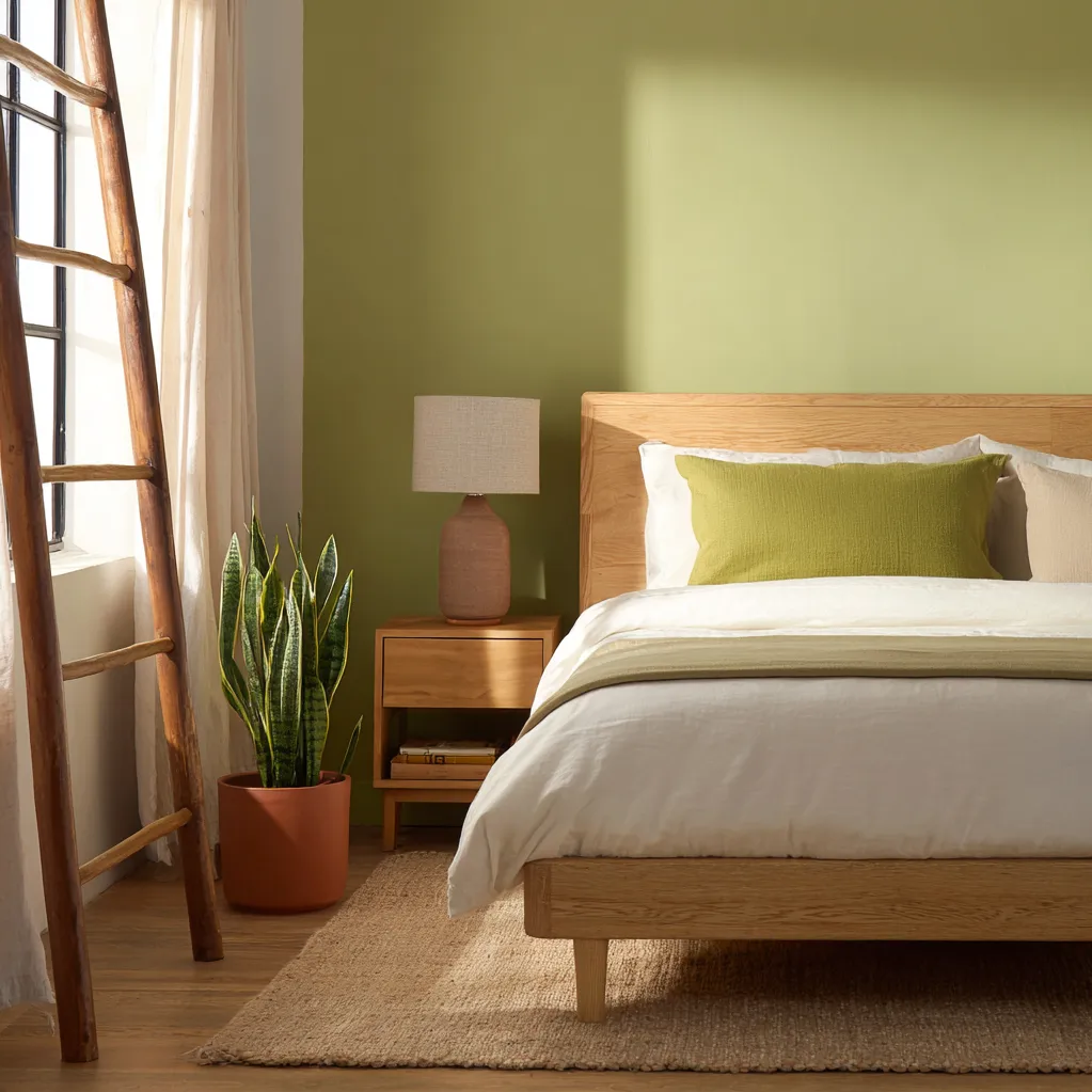 schlafzimmer pistazie