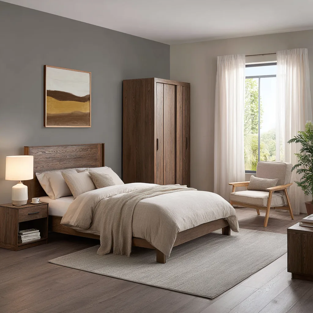 schlafzimmer schiefergrau