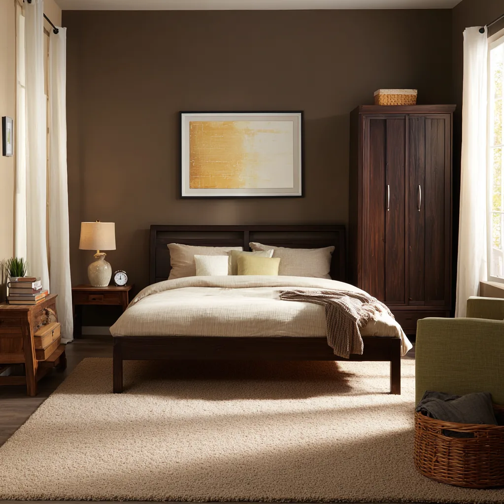 schlafzimmer schokoladenbraun