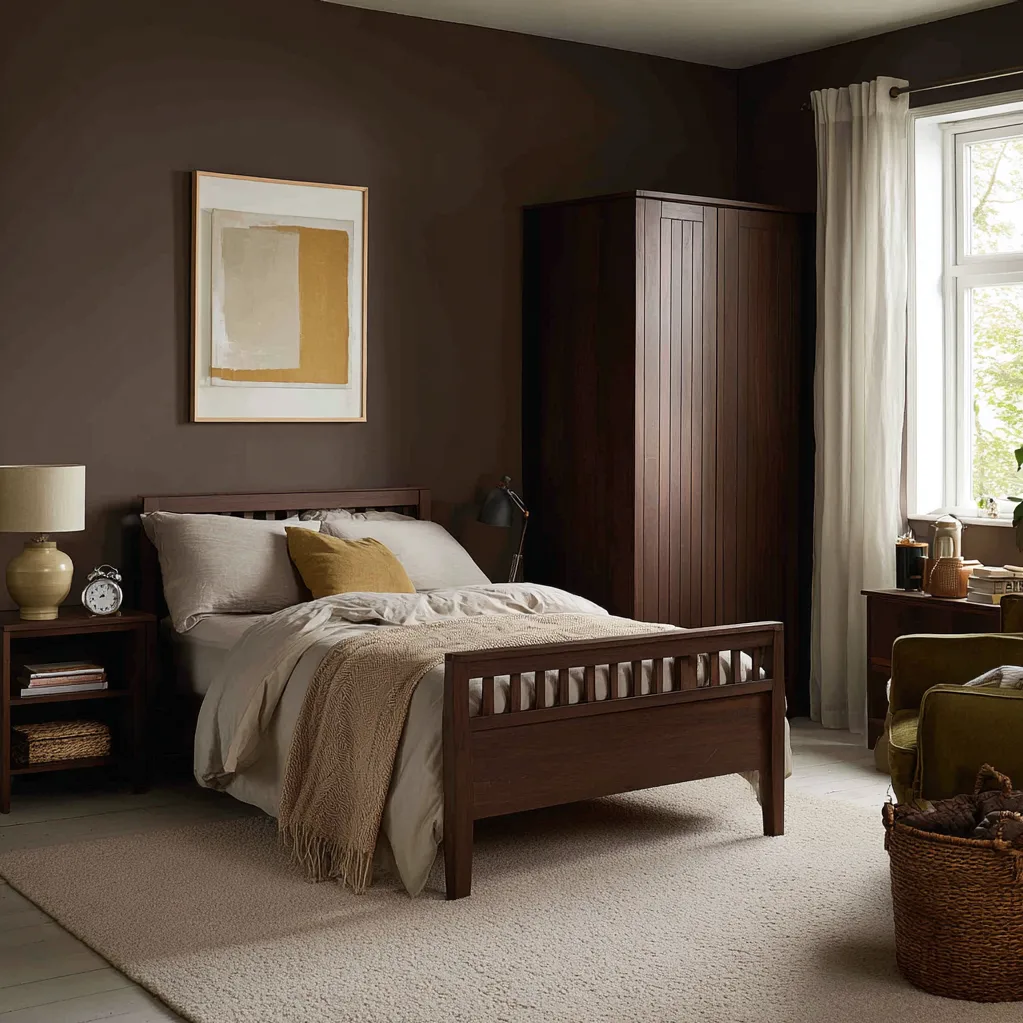 schlafzimmer schokoladenbraun