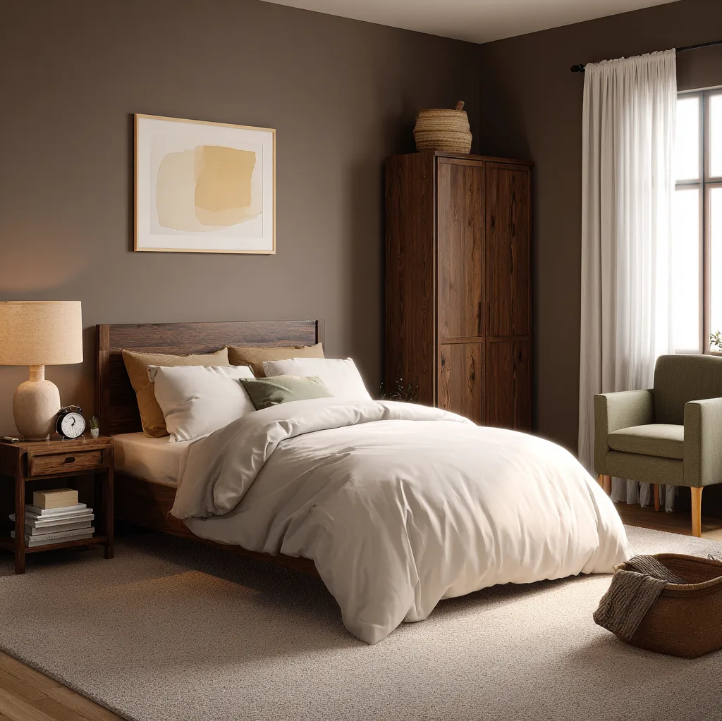 schlafzimmer schokoladenbraun