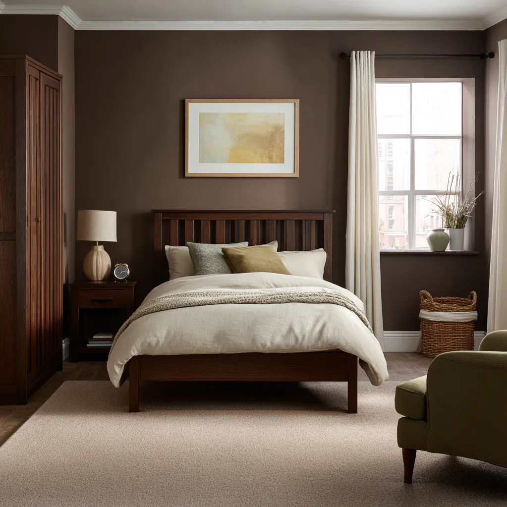 schlafzimmer schokoladenbraun