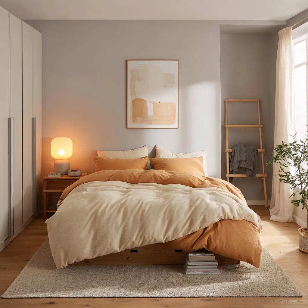 schlafzimmer senfgelb