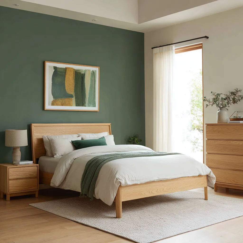 schlafzimmer smaragdgrün