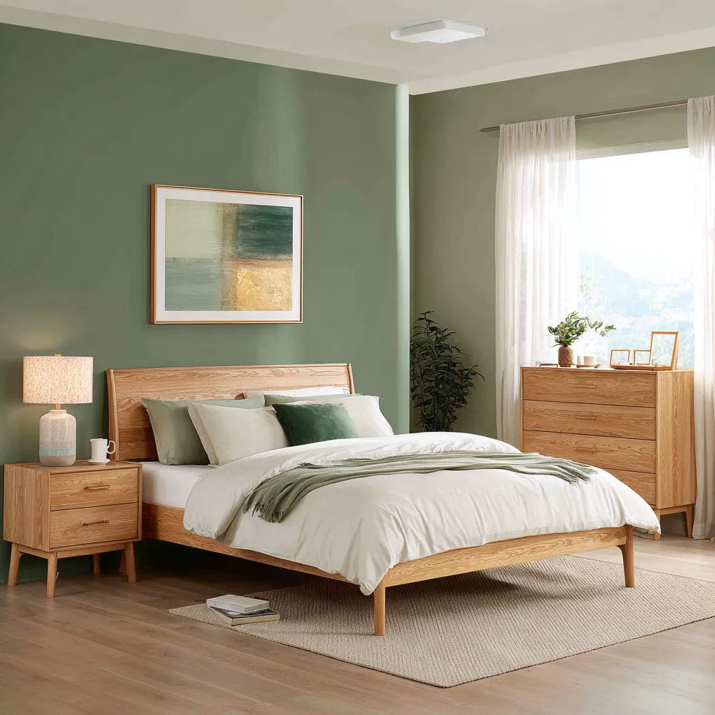 schlafzimmer smaragdgrün