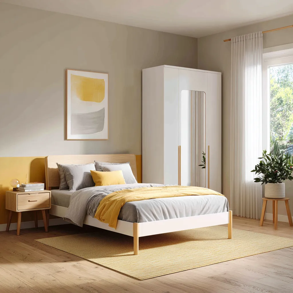 schlafzimmer sonnengelb