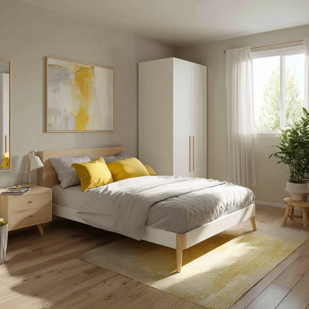 schlafzimmer sonnengelb