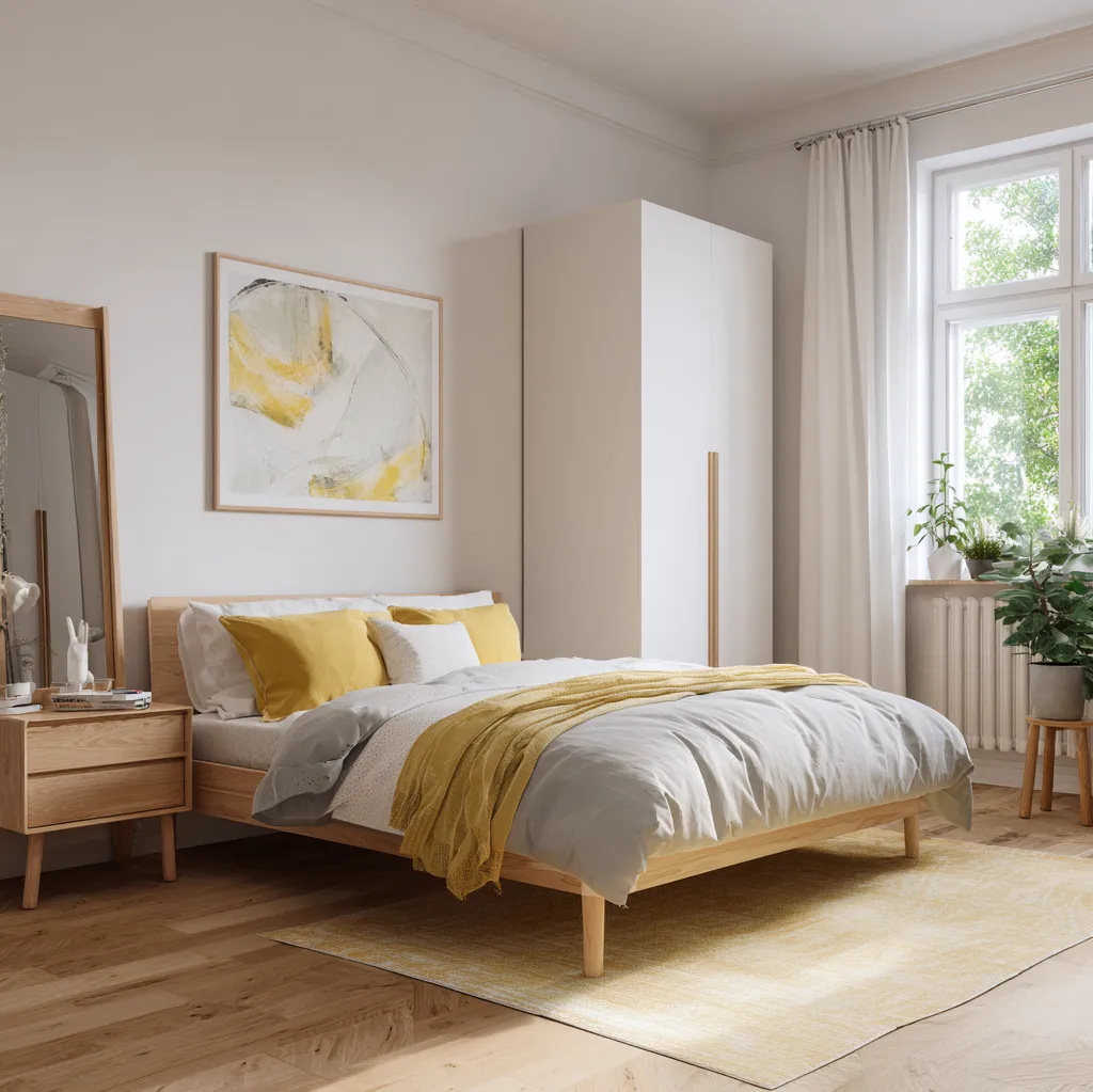 schlafzimmer sonnengelb