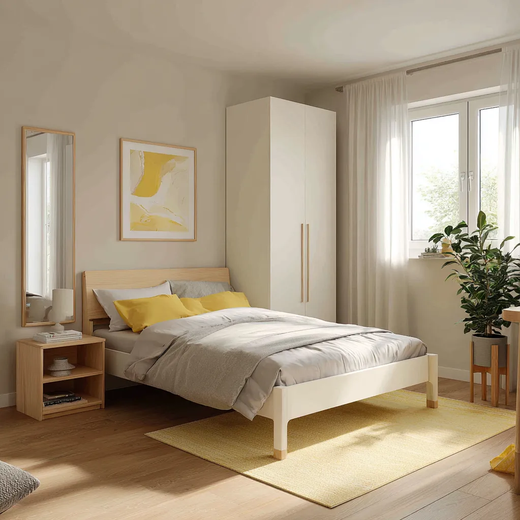 schlafzimmer sonnengelb