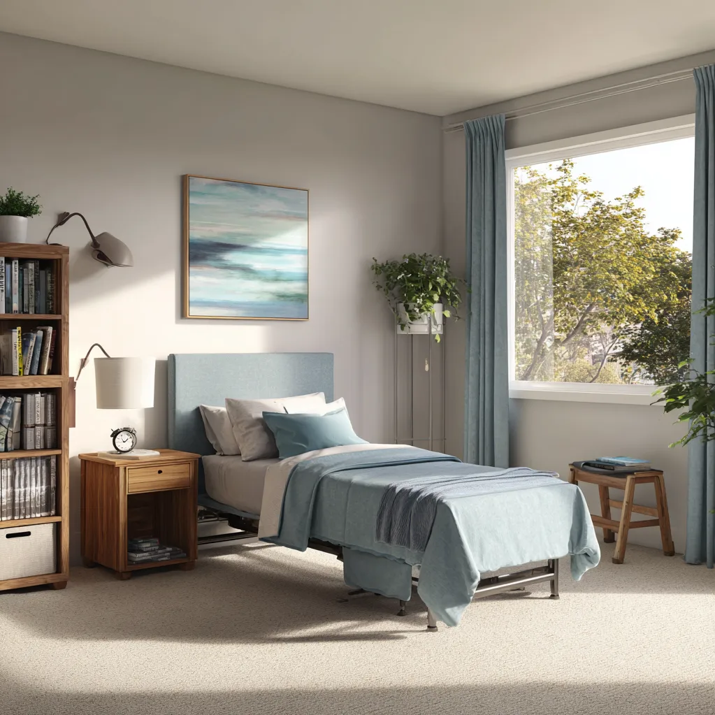 schlafzimmer stahlblau