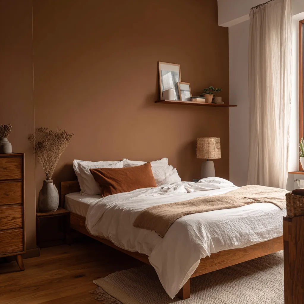 schlafzimmer terrakotta