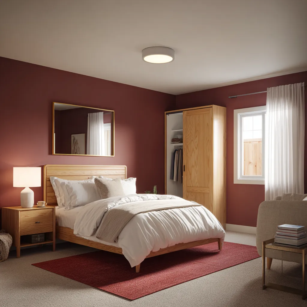 schlafzimmer weinrot