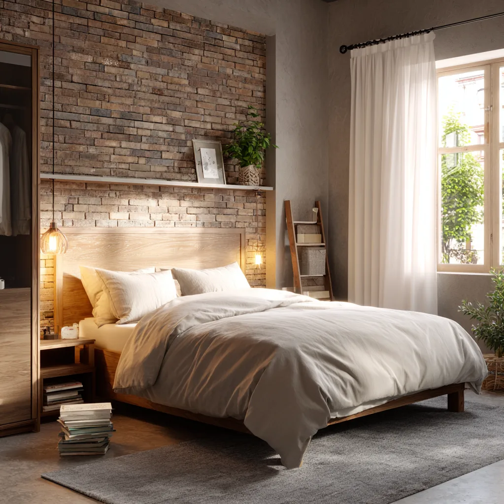 schlafzimmer ziegelrot