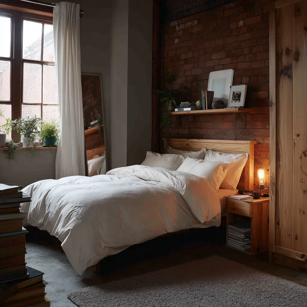 schlafzimmer ziegelrot