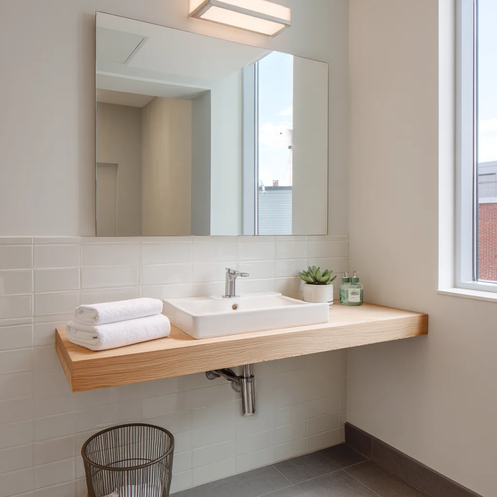 schwebende regale bad