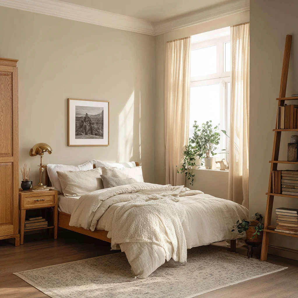 vintage schlafzimmer ideen beige