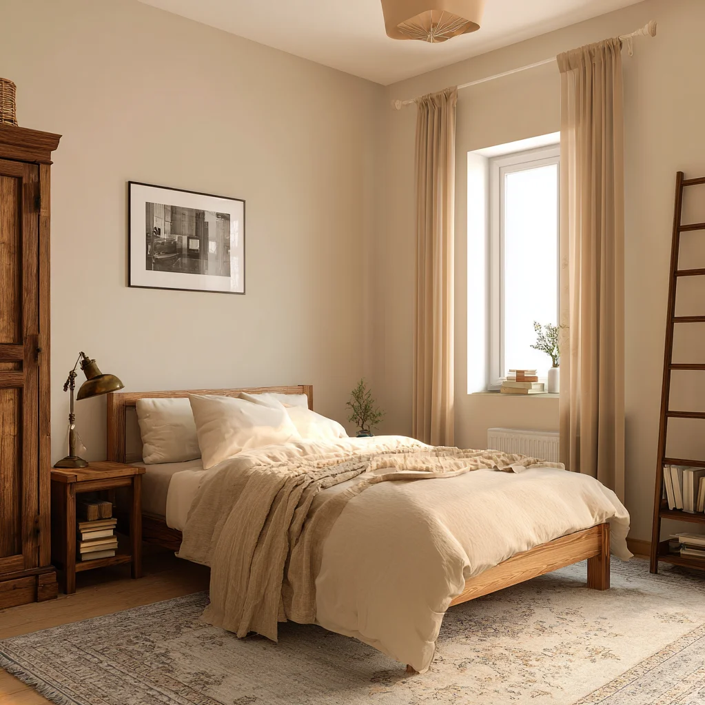 vintage schlafzimmer ideen beige