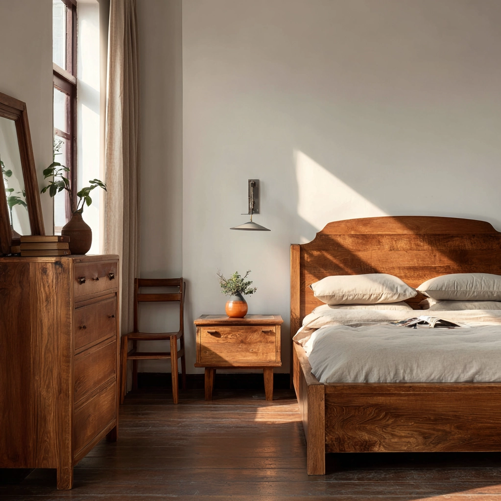 vintage schlafzimmer ideen holz