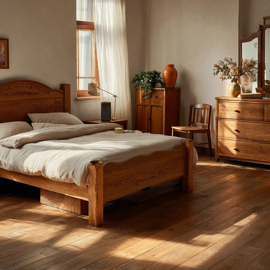 vintage schlafzimmer ideen holz