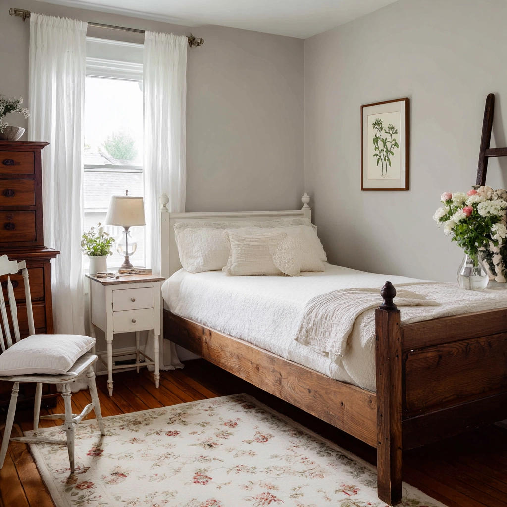 vintage schlafzimmer ideen weiss