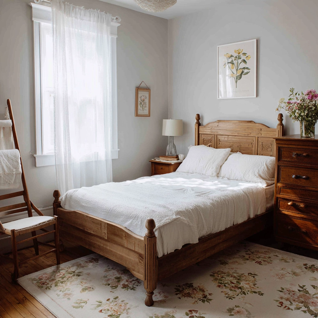 vintage schlafzimmer ideen weiss