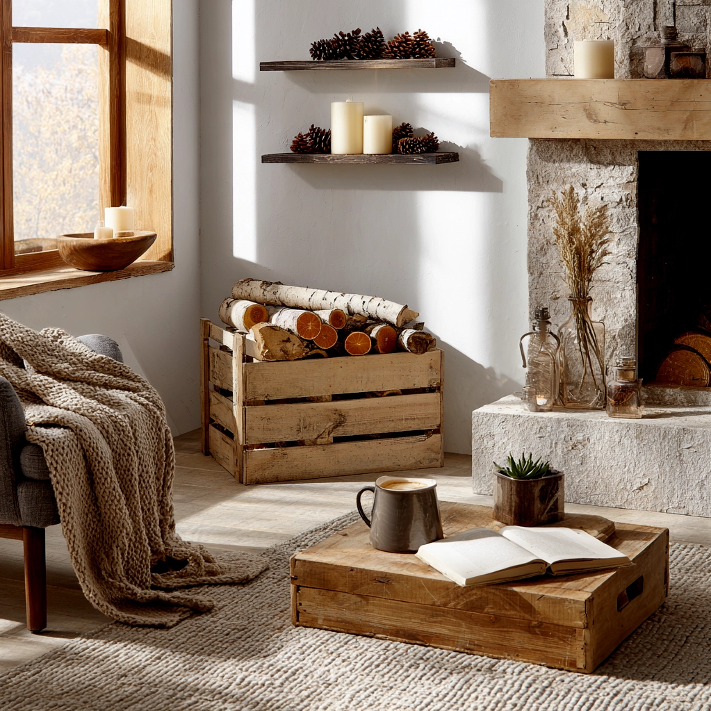 holzdeko winter zuhause