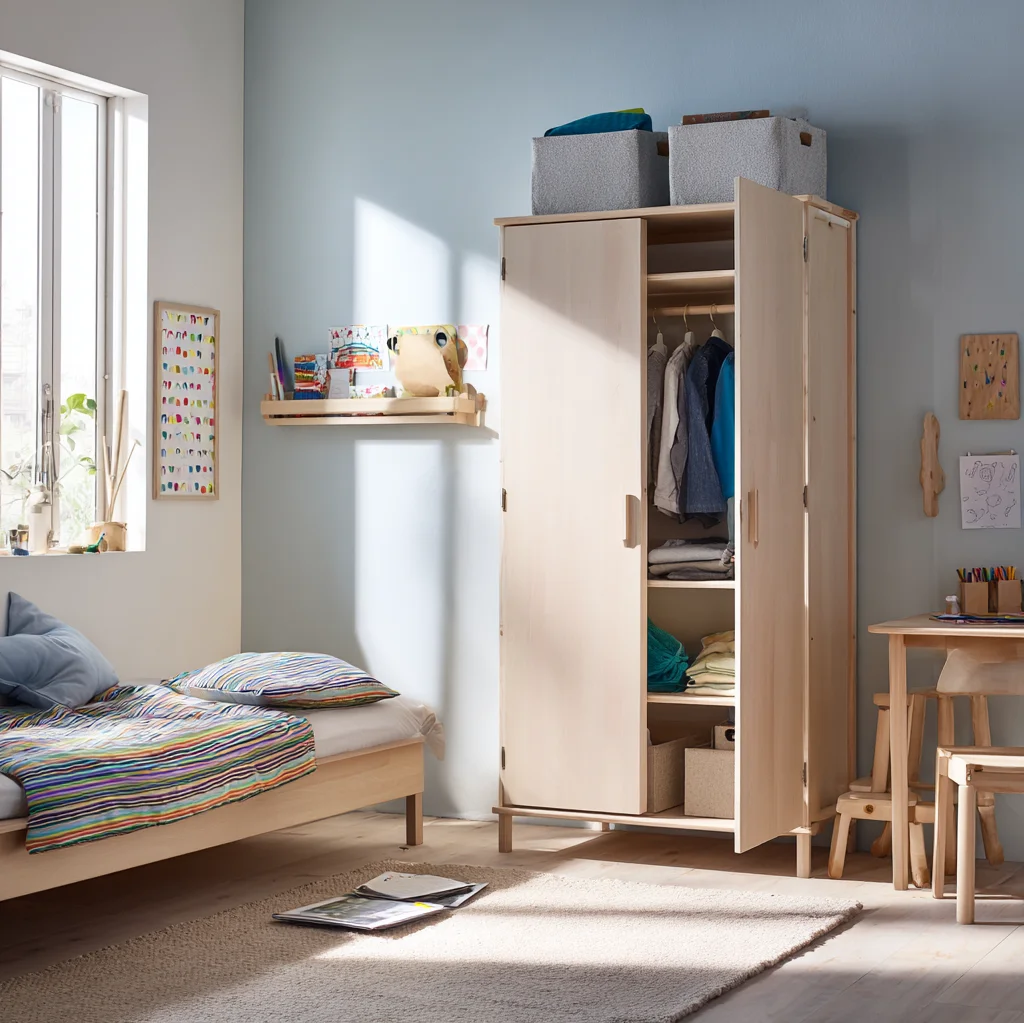 kleiderschrank ideen kinderzimmer