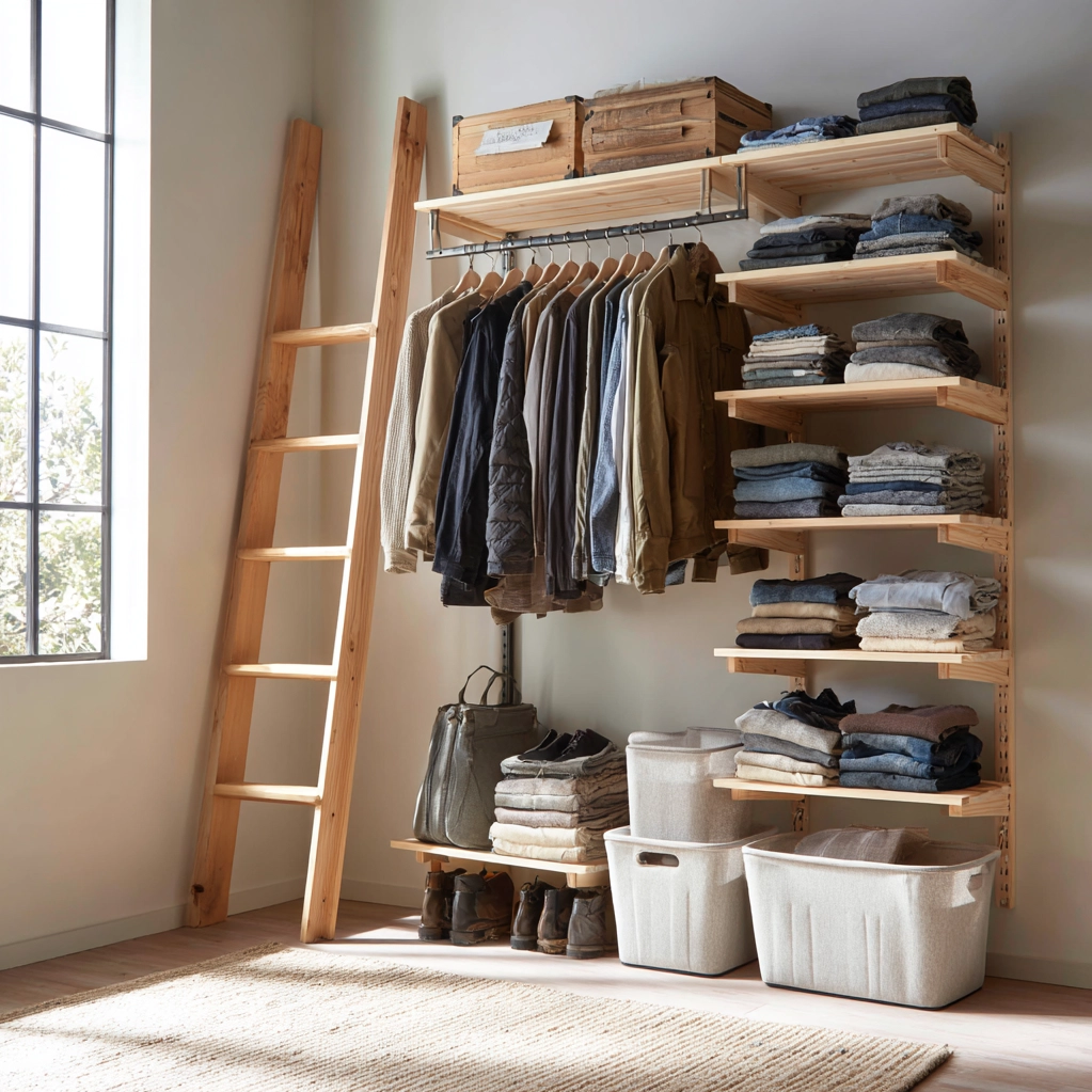 kleiderschrank ideen wenig platz diy