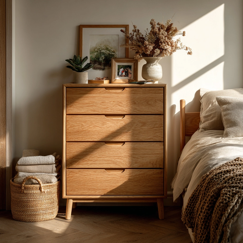 kommode dekorieren holz