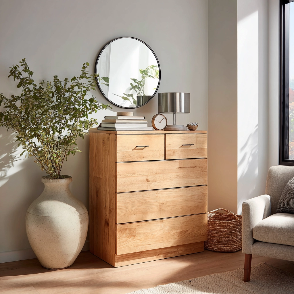 kommode dekorieren wohnzimmer modern