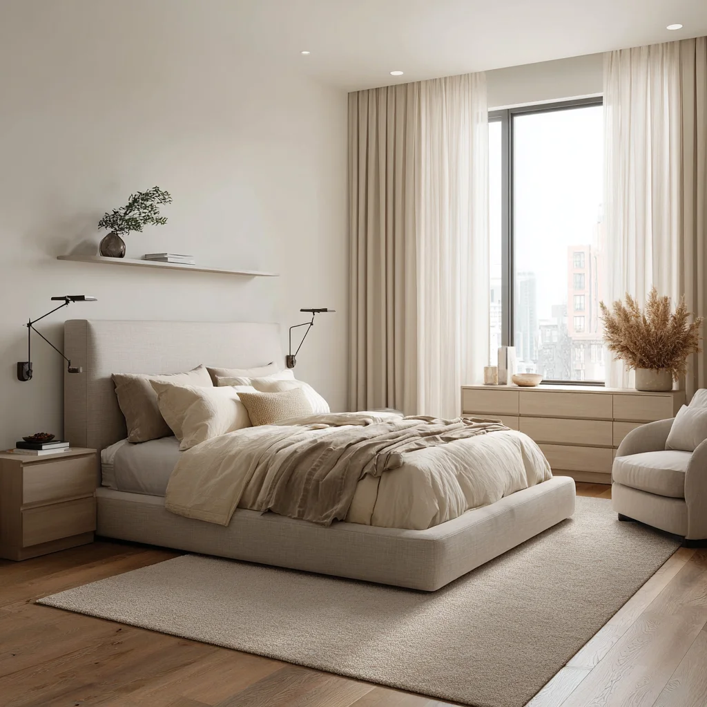 luxus schlafzimmer modern beige